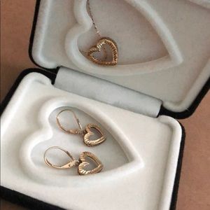 10k necklace and earrings bundle